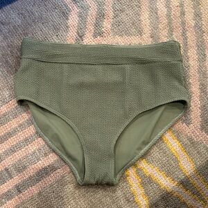 Senita Athletics High Waist olive Green swim bottoms for